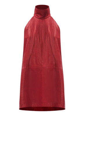 Leather Dress - Red - Gemme Collective - Modalova