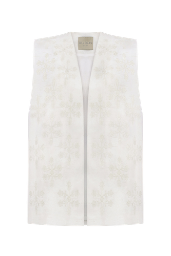 MILK EMBROIDERED VEST - DELEGAN Clothes - Modalova