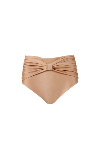 Lilly High-Waisted Bottoms in Bronzed - Decolet The Label - Modalova