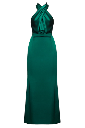 ALIUR deep green maxi evening gown - UNDRESS - Modalova