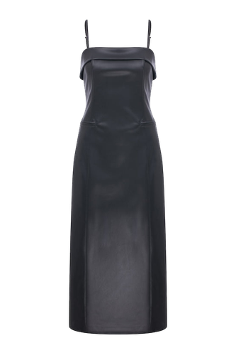 Gaia Vegan Leather Midi Dress - Nazli Ceren - Modalova