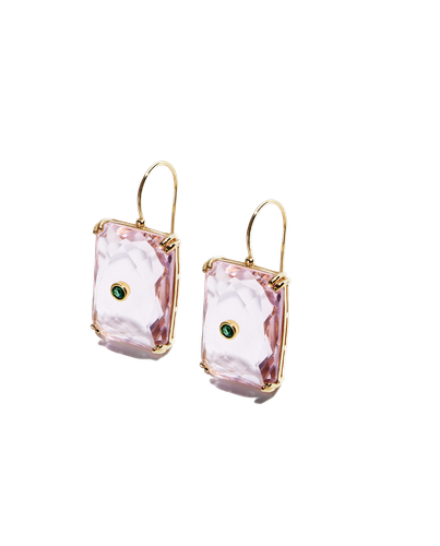 Pink Crystal Earrings - Phialebel - Modalova