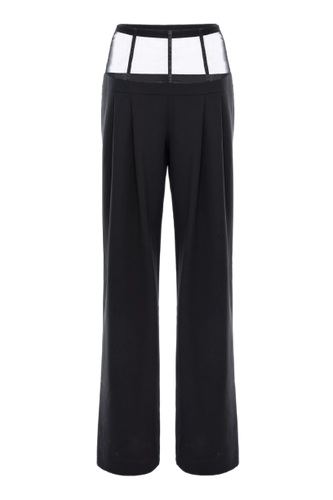 Mesh and Wool Pants - Aureliana - Modalova