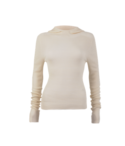 Hooded ribbed top - AFTERHOURS - Modalova