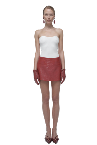 Patent leather mini skirt - AFTERHOURS - Modalova