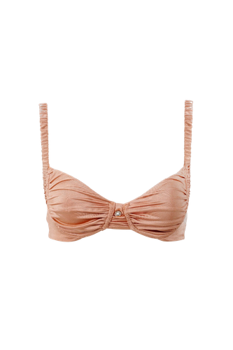 Ariel Underwire Bikini Top in Bronzed - Decolet The Label - Modalova