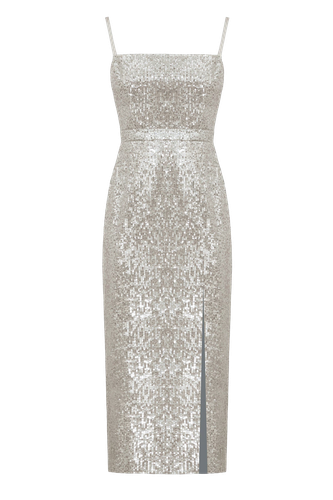 CHLOE silver sequin open back dress - UNDRESS - Modalova