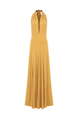 Long silk dress - Eden Yellow - MORACÉE - Modalova