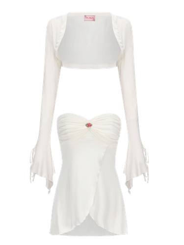 Aubrey Top + Cardigan Set (White) - Nana Jacqueline - Modalova