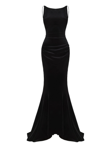 Pauline Velvet Dress (Black) - Nana Jacqueline - Modalova