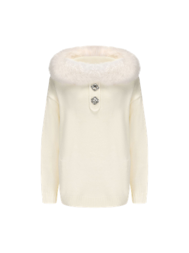 Ava Fur Sweatshirt (White) - Nana Jacqueline - Modalova