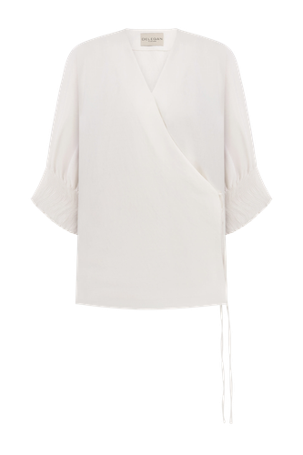 BLOUSE WITH TIGHT SLEEVES - DELEGAN Clothes - Modalova