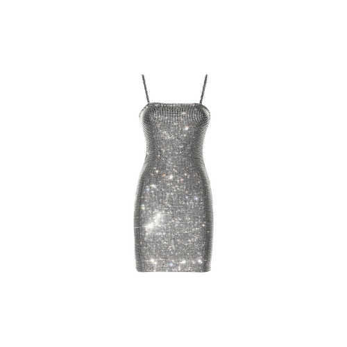 Black crystals mini dress - Daniele Morena - Modalova