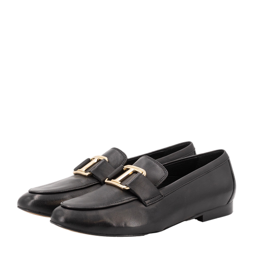 BLACK LEATHER LOAFER - Toral - Modalova