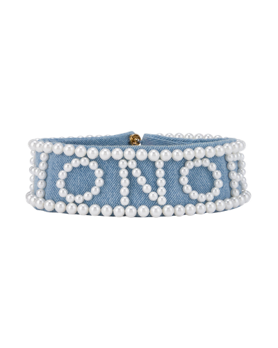 Honor Denim Crystal Choker - ONORI - Modalova