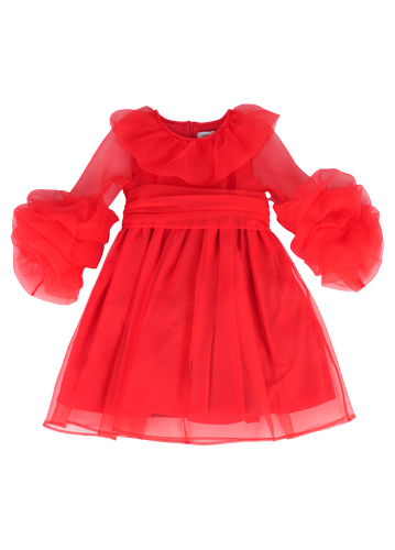 Red Ruffles Dress - Mama Luma - Modalova