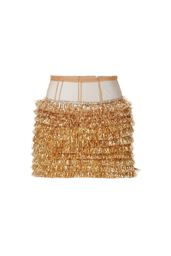 Kiran Golden Mini Skirt - Szabo Sihag - Modalova