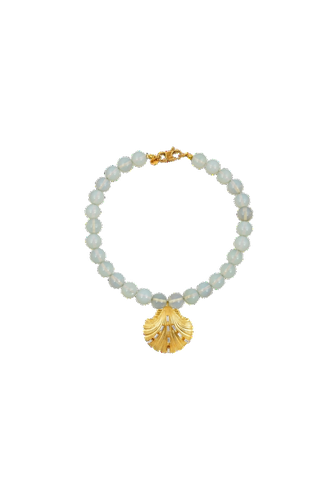 Isla's Opal And Gold Shell Pendant Necklace Daphne X Oceanus - Oceanus Swimwear - Modalova