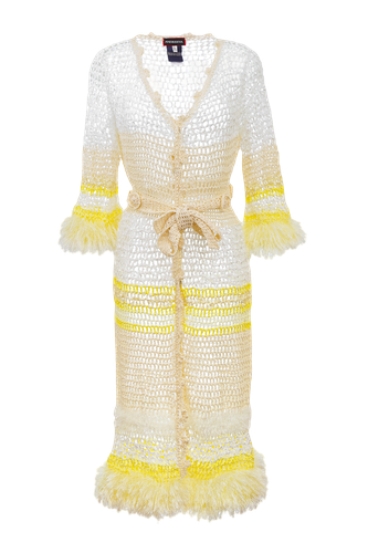 White Malva Handmade Knit Cardigan - ANDREEVA - Modalova