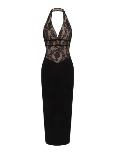 Matilda Velvet Dress (Black) - Nana Jacqueline - Modalova