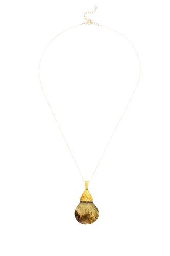 Labradorite Gold Necklace - Lora Istanbul - Modalova