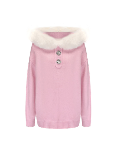 Ava Fur Sweatshirt (Pink) - Nana Jacqueline - Modalova