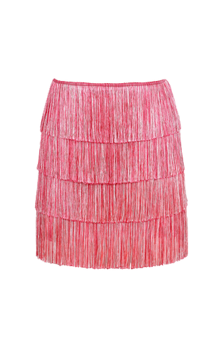 Sunrise Fringe Mini Skirt - Francesca Miranda - Modalova