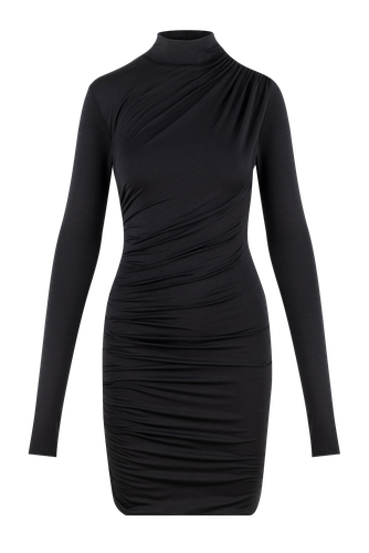 BLACK TURTLENECK DRESS - BENU Studio - Modalova