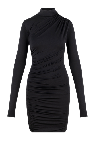 BLACK TURTLENECK DRESS - BENU Studio - Modalova