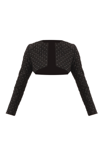 Black crystal quilted jacket - Compte Spain - Modalova