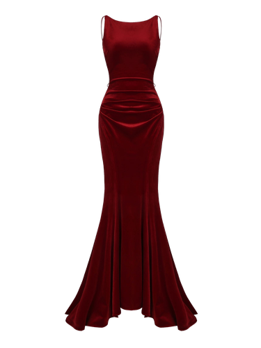 Pauline Velvet Dress (Red) - Nana Jacqueline - Modalova