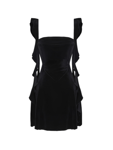 Karina Velvet Dress (Black) - Nana Jacqueline - Modalova