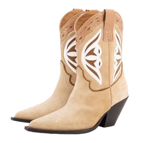 BROWN SUEDE COWBOY BOOTS - Toral - Modalova