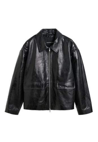 Kurt Leather Jacket - Black - HERSKIND - Modalova