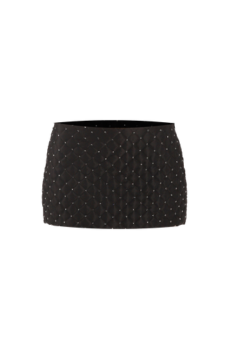 Black crystal quilted skirt - Compte Spain - Modalova