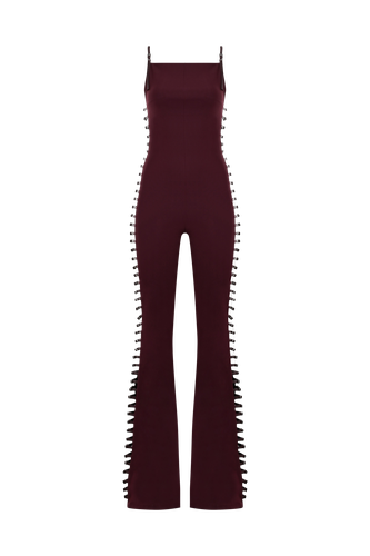 Provocatrix Jumpsuit In Merlot - Khela - Modalova