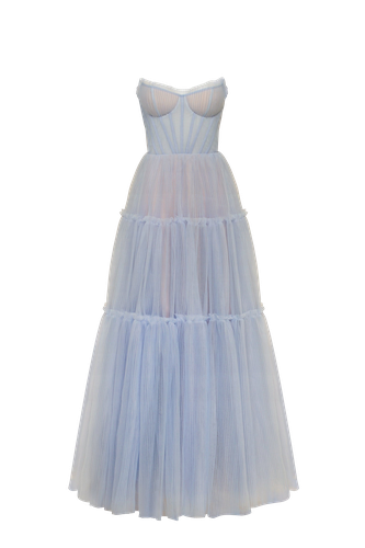 Cloudy tulle maxi dress with ruffled skirt, Garden of Eden - Milla - Modalova
