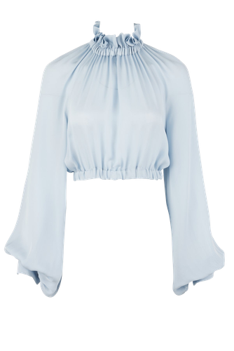 Nero Ruffled Top - Blue - Francesca Miranda - Modalova