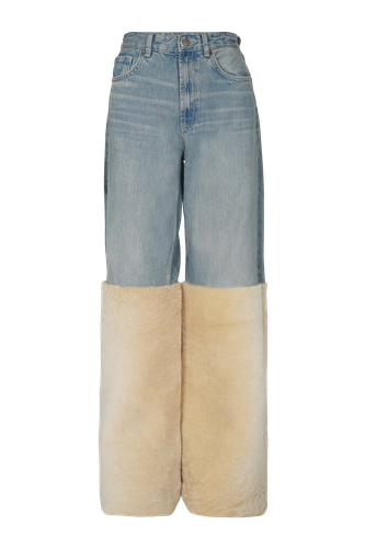 Upcycled Shearling Jeans - Szabo Sihag - Modalova