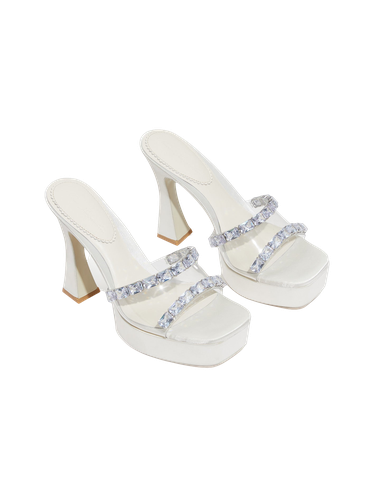 Mirabel Diamond Heels (White) - Nana Jacqueline - Modalova