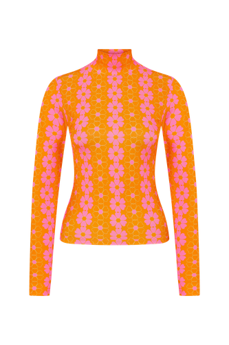 Blooming Sunset Orange Top - Declara - Modalova