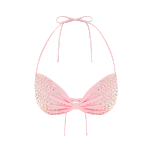 Ophelia Hand Embroidered Summer Bikini Top Pink - Oceanus Swimwear - Modalova