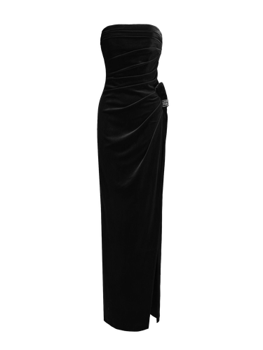 Emma Velvet Dress (Black) - Nana Jacqueline - Modalova