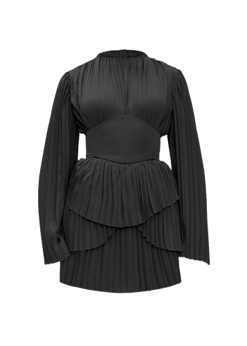 LENTI PLEATED MINI DRESS - BLACK - Andrea Iyamah - Modalova