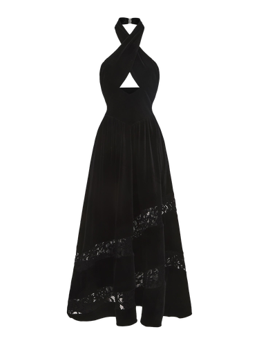 Maxine Velvet Dress (Black) - Nana Jacqueline - Modalova