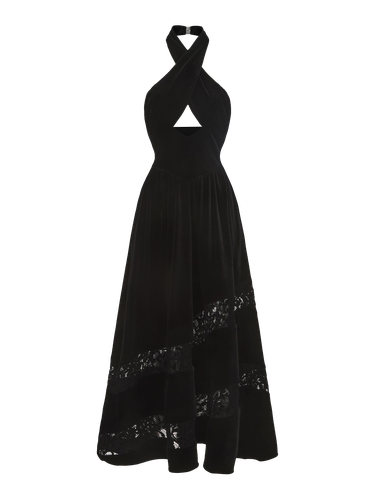 Maxine Velvet Dress (Black) - Nana Jacqueline - Modalova