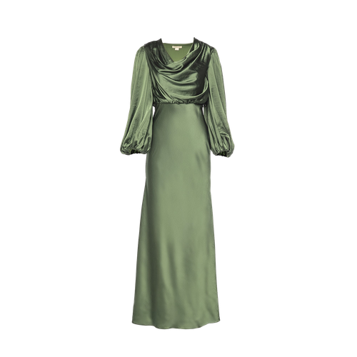 Alia Cowl Neck Gown Green Lily - Vasiliki - Modalova