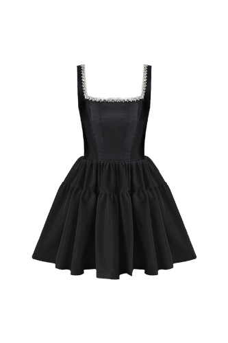 Barbara Dress - Black - Gigii's - Modalova