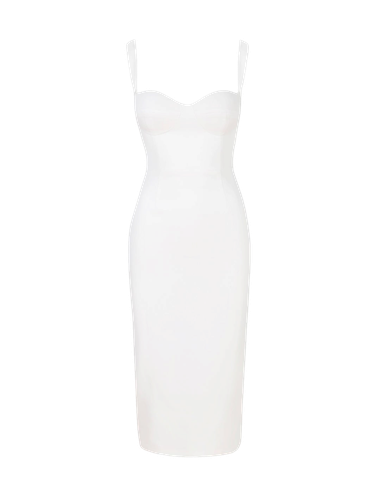 Tessa Crep Dress - White - Gigii's - Modalova