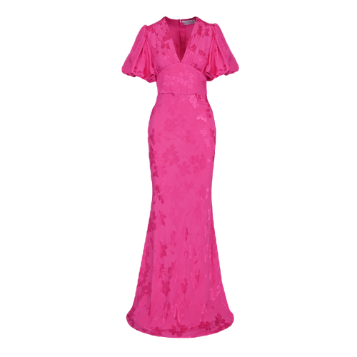 Fuchsia dress with short wide sleeves - Lily Was Here - Modalova